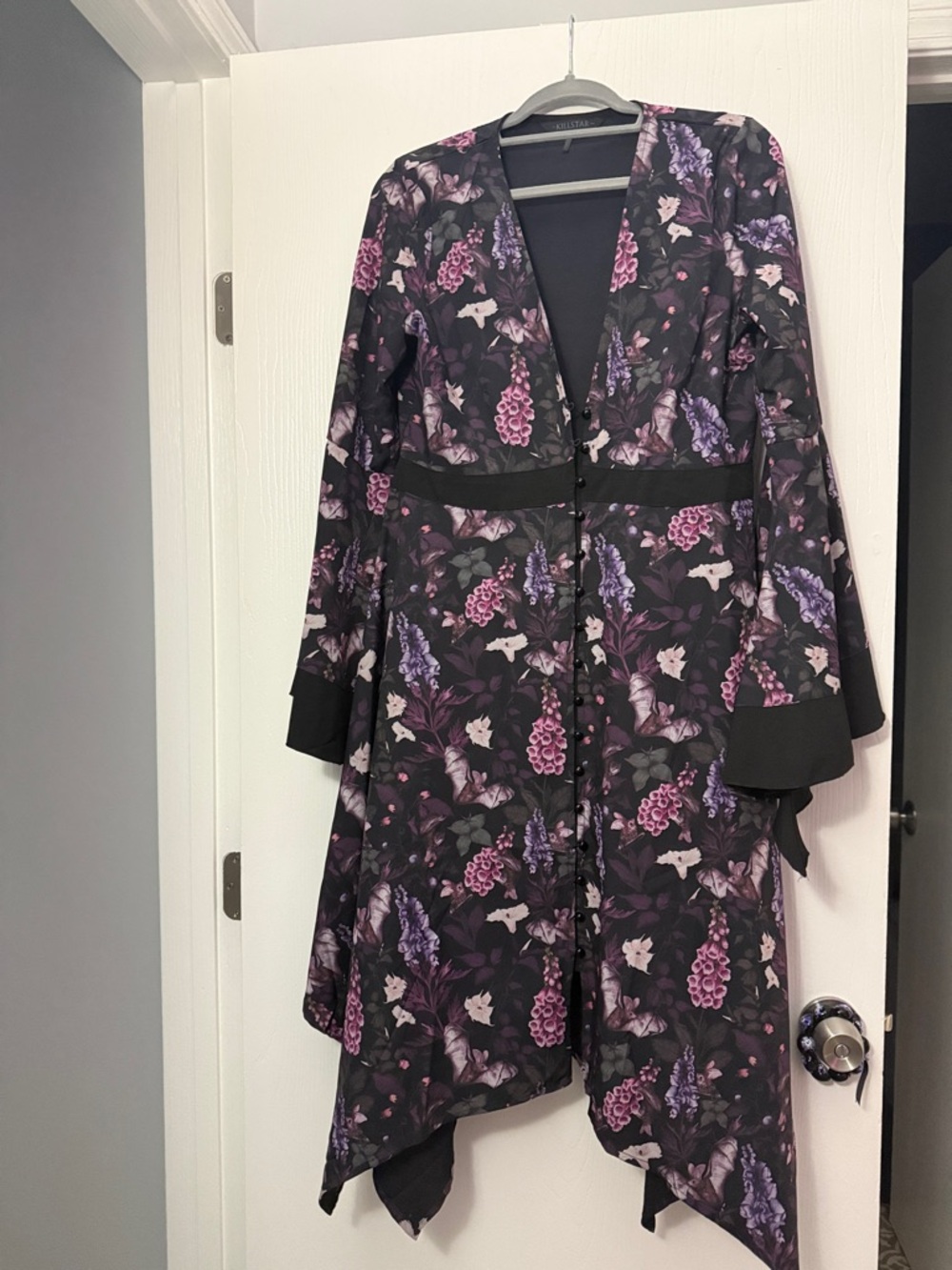 Killstar Ianthe Floral Asymmetric Dress - Purple - Picture 3 of 3